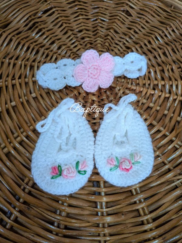 Crochet Booties & Hairband