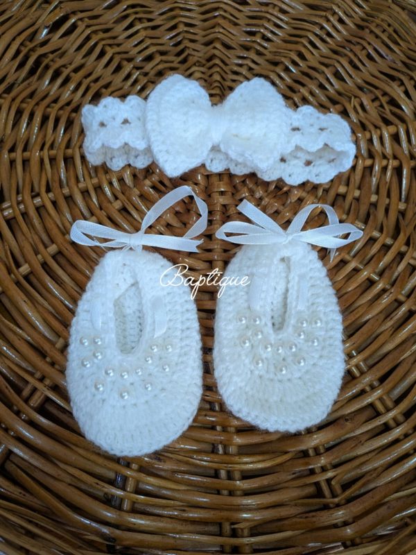 Crochet  Booties & Hairband