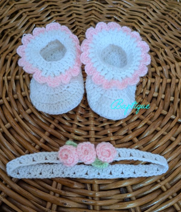 Crochet Booties & Hairband