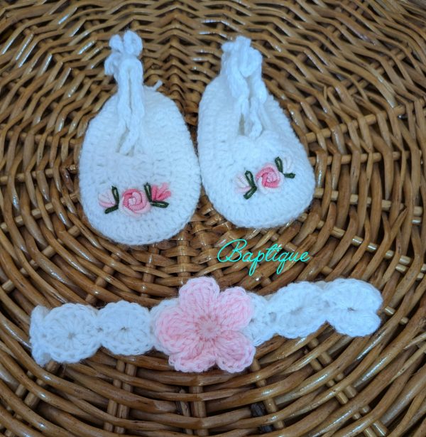 Crochet Booties & Hairband
